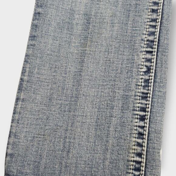 Miss Me Straight Leg Low Rise Jeans Sz 31 Rhinestone Light Wash Y2K Casual - Picture 11 of 13